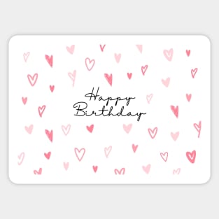 Love heart birthday card Sticker